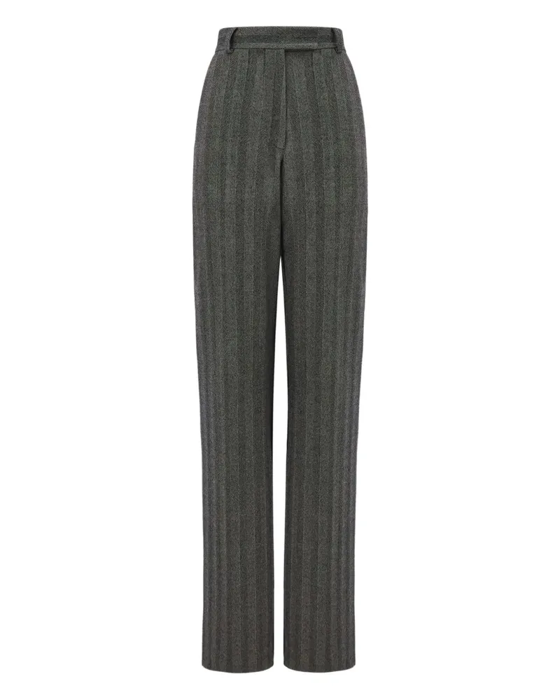 Ferragamo Hose mit Chevron-Muster - Schwarz Schwarz