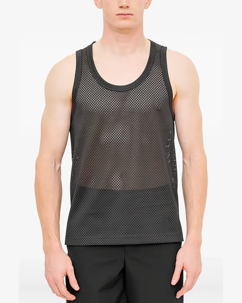 Comme des Garçons mesh tank top - Schwarz Schwarz