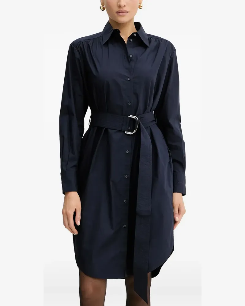 HUGO BOSS Hemdkleid mit Gürtel - Blau Blau