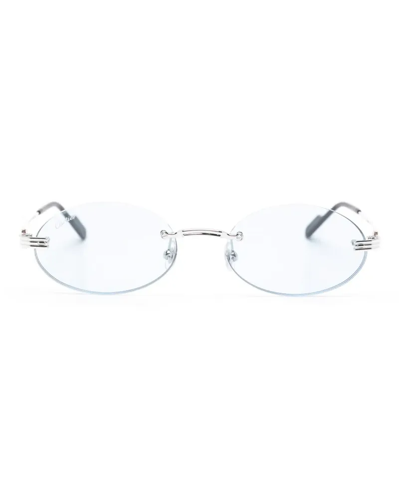 Cartier rimless oval-frame sunglasses - Silber Silber