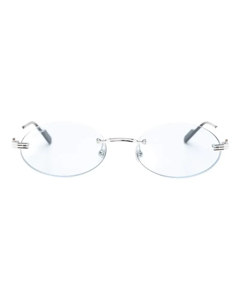 Cartier rimless oval-frame sunglasses - Silber Silber