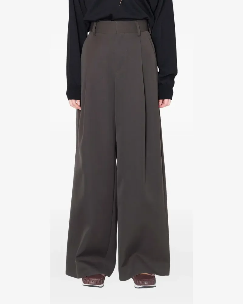 kolor Plissierte Palazzohose - Grau Grau