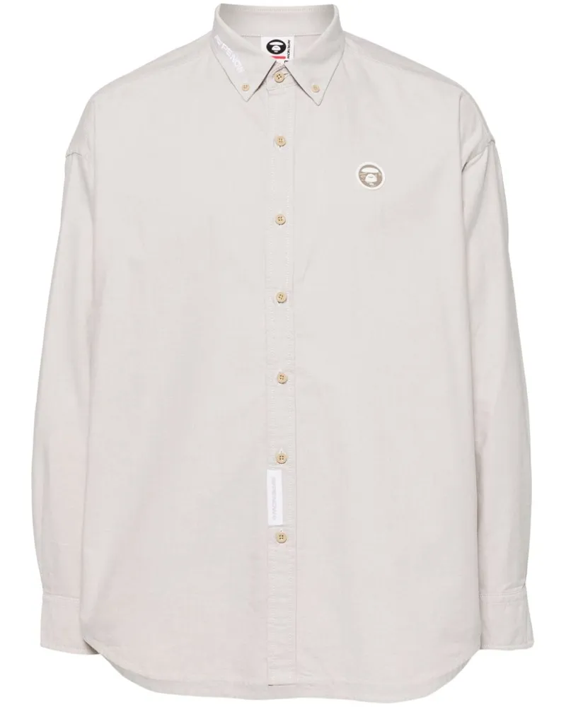 BAPE Hemd mit Logo-Patch - Nude Nude