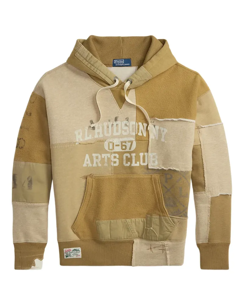 Ralph Lauren patchwork-design hoodie - Nude Nude