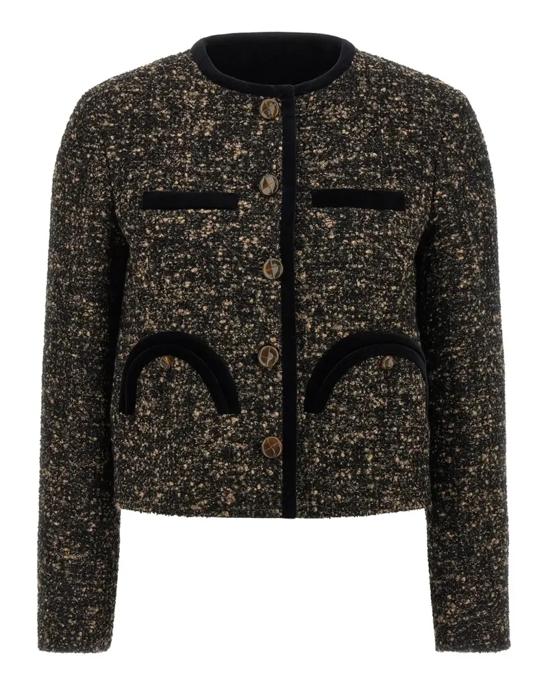 Blazé Milano Katara Blazer mit geprägten Besatz - Braun Braun