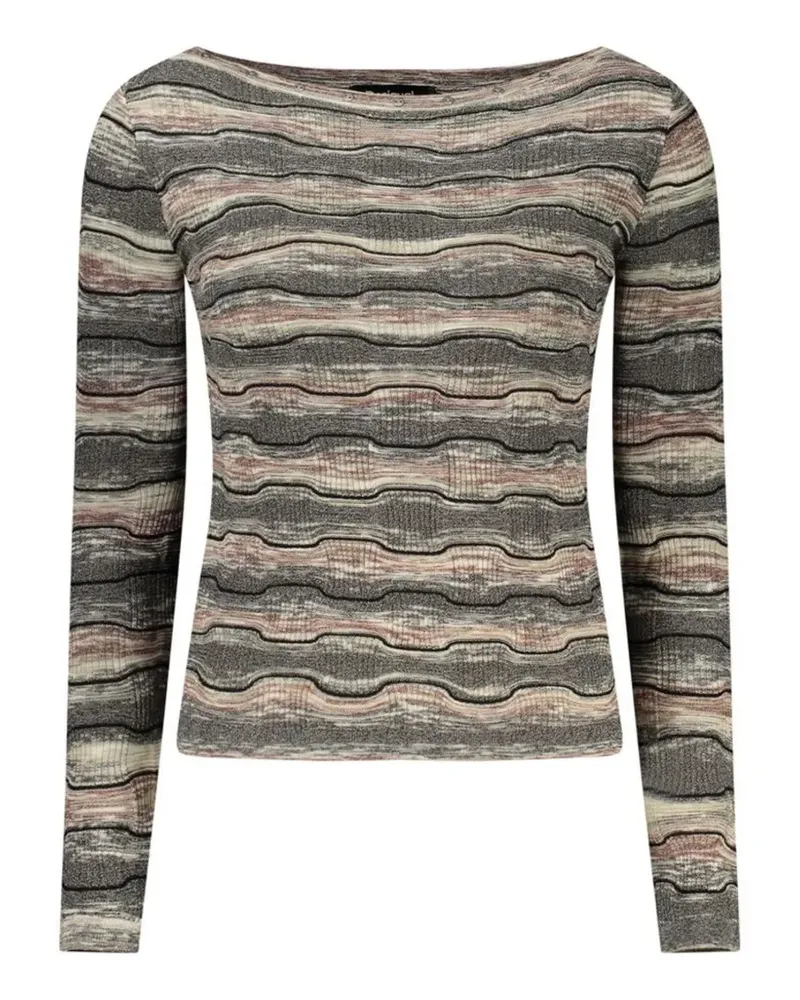 Desigual Pullover mit U-Boot-Ausschnitt - Grau Grau