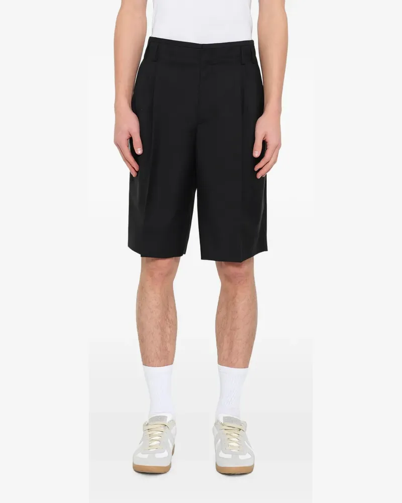 Balenciaga Shorts mit Falten - Schwarz Schwarz