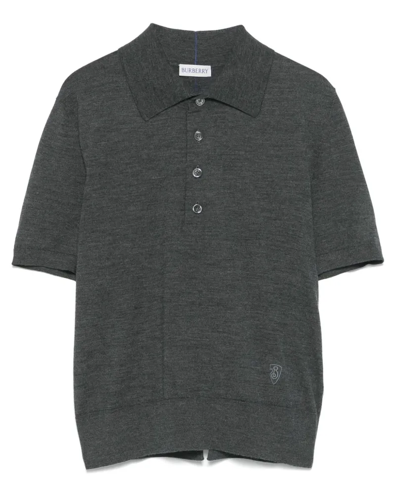 Burberry Poloshirt aus Wolle - Grau Grau