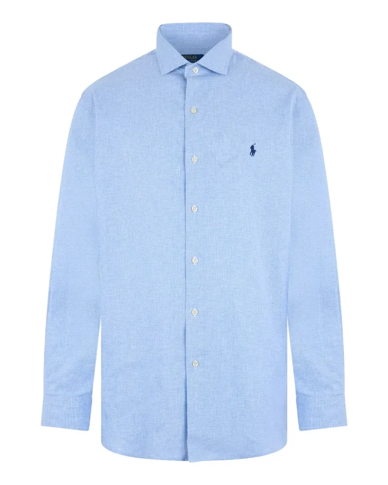 Ralph Lauren embroidered-logo long-sleeve shirt - Blau Blau