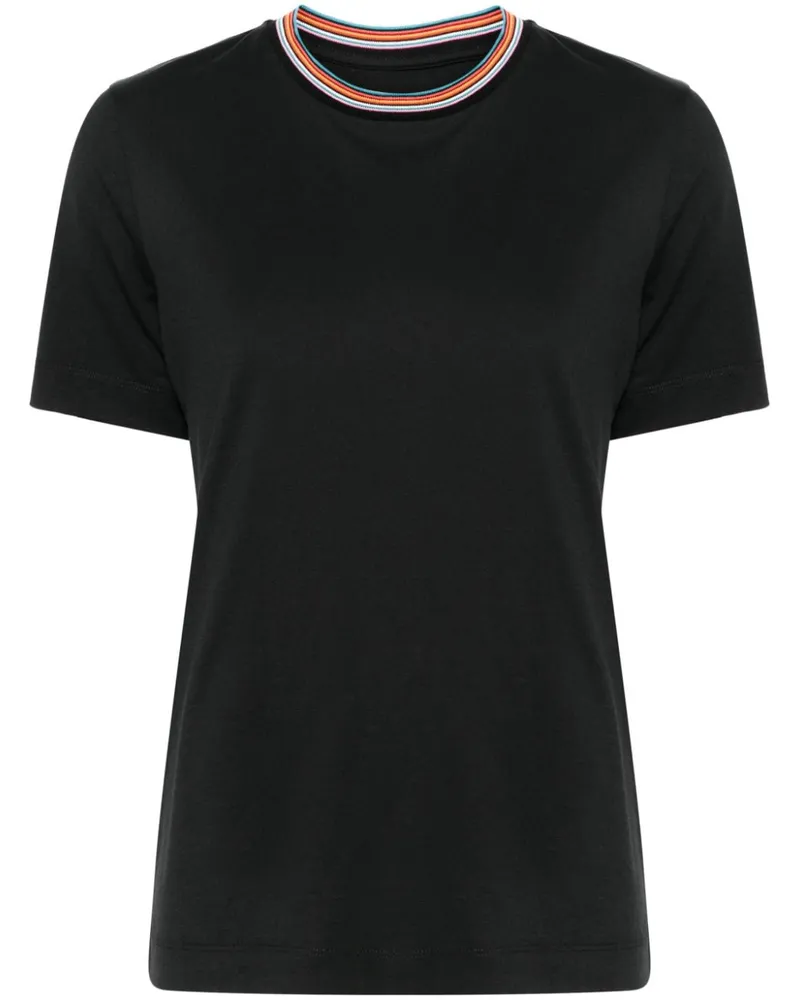 Paul Smith T-Shirt mit Kontrastdetails - Schwarz Schwarz