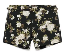 Hendrix Badeshorts mit Blumen - Schwarz