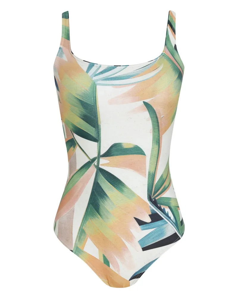 Lygia & Nanny Badeanzug mit Blumen-Print - Weiß Weiß