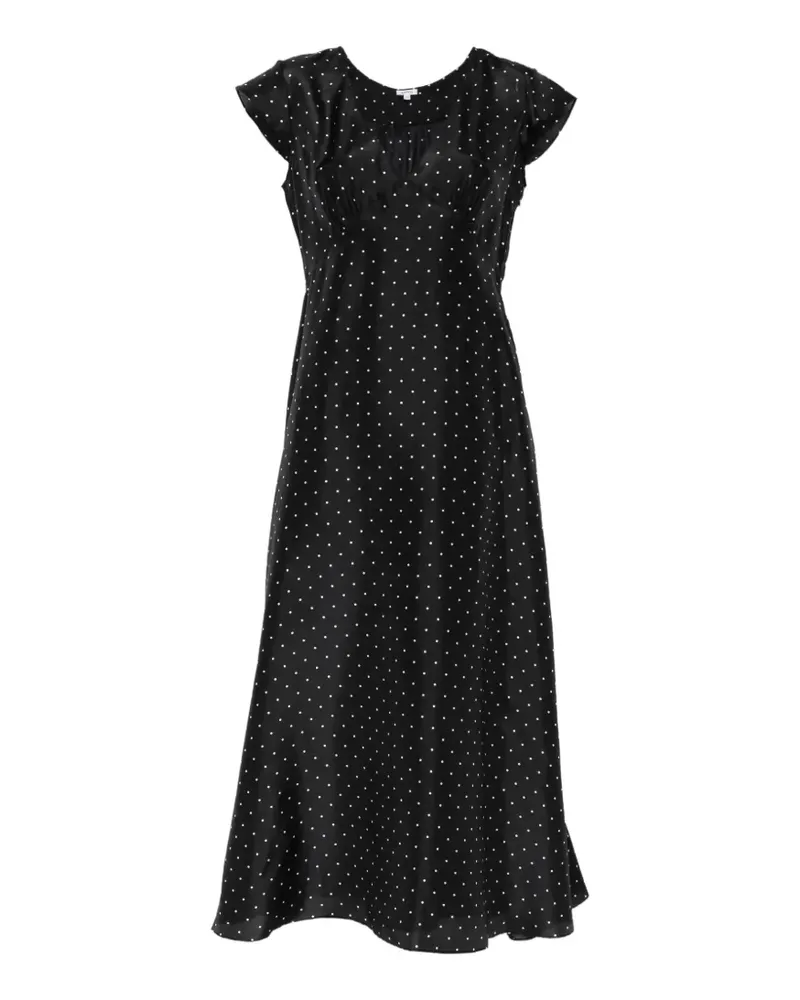 ASPESI polka-dot midi dress - Schwarz Schwarz