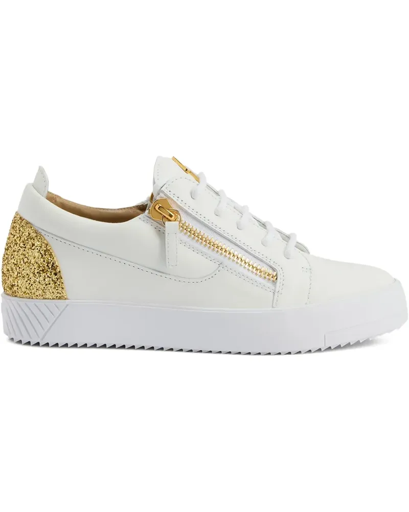 Giuseppe Zanotti Gail Sneakers mit Glitter-Detail - Weiß Weiß