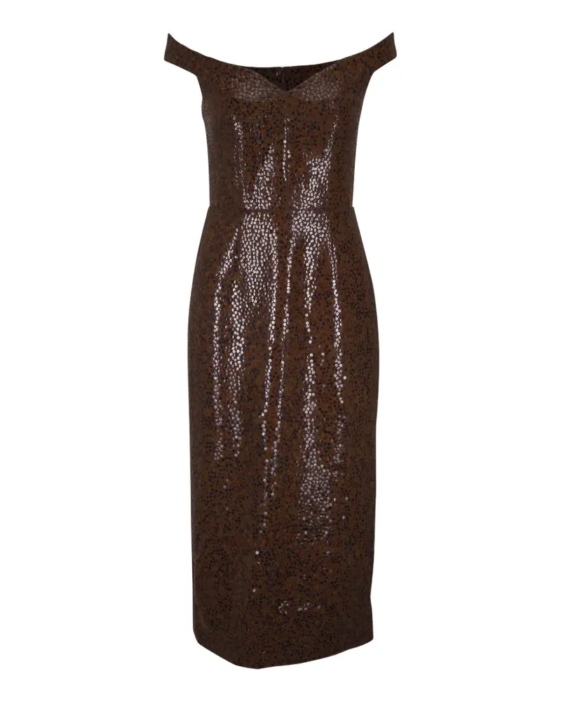 Michael Kors sequin-embellished midi dress - Braun Braun