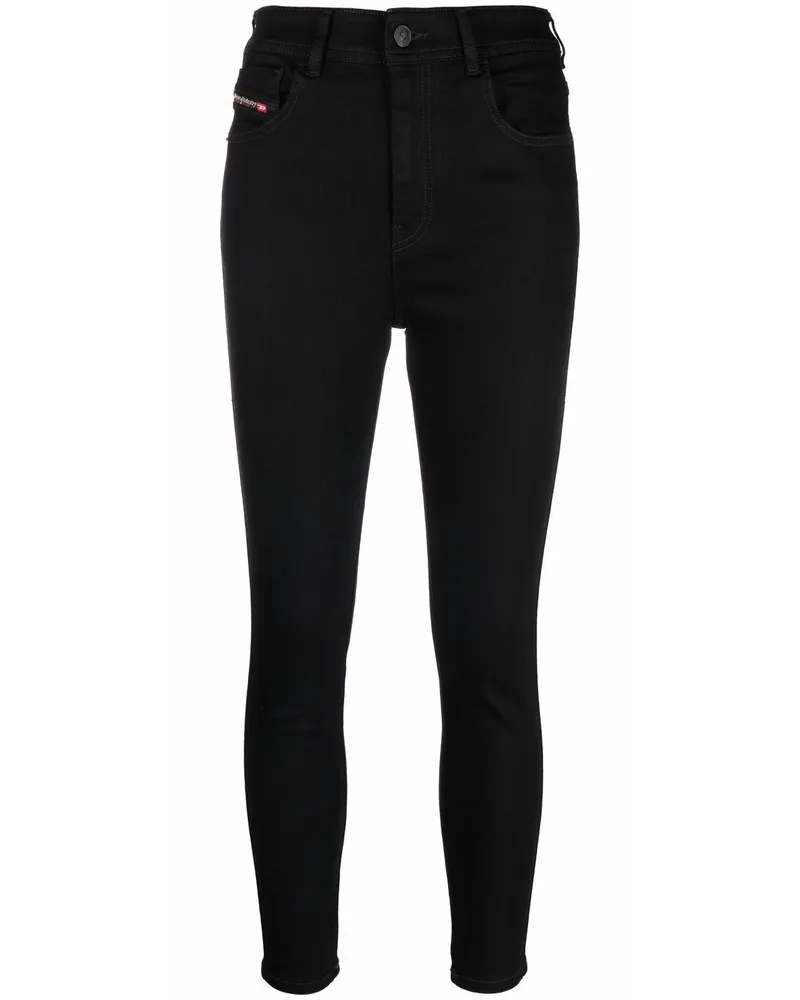 Diesel 1984 Slandy High Skinny-Jeans - Schwarz Schwarz