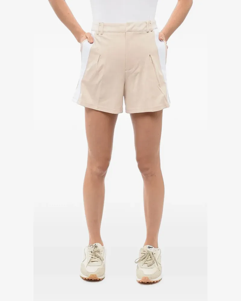 John Richmond side-stripe pleated shorts - Nude Nude