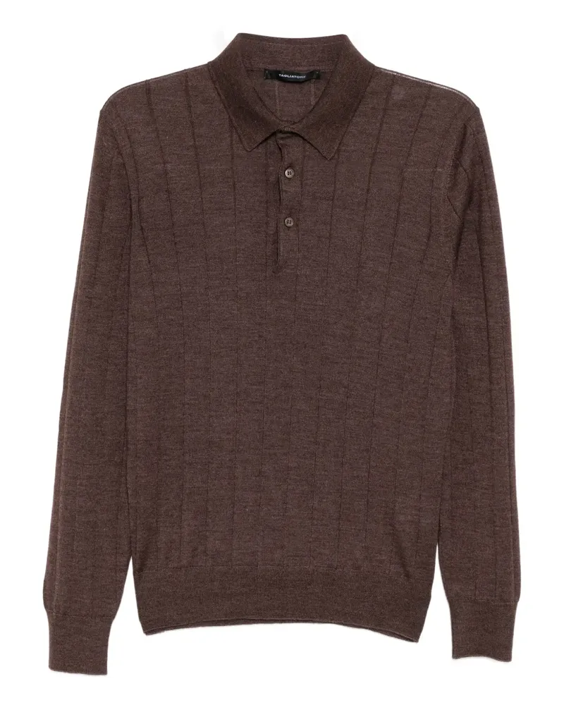 Tagliatore Poloshirt aus Strick - Braun Braun