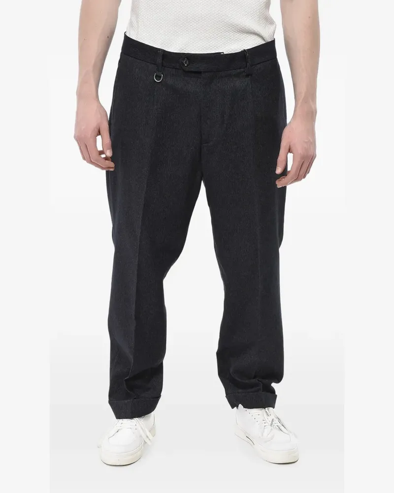 Paolo Pecora Milano pleated turn-up trousers - Grau Grau