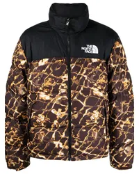 The North Face Gefütterte Jacke mit abstraktem Muster Schwarz