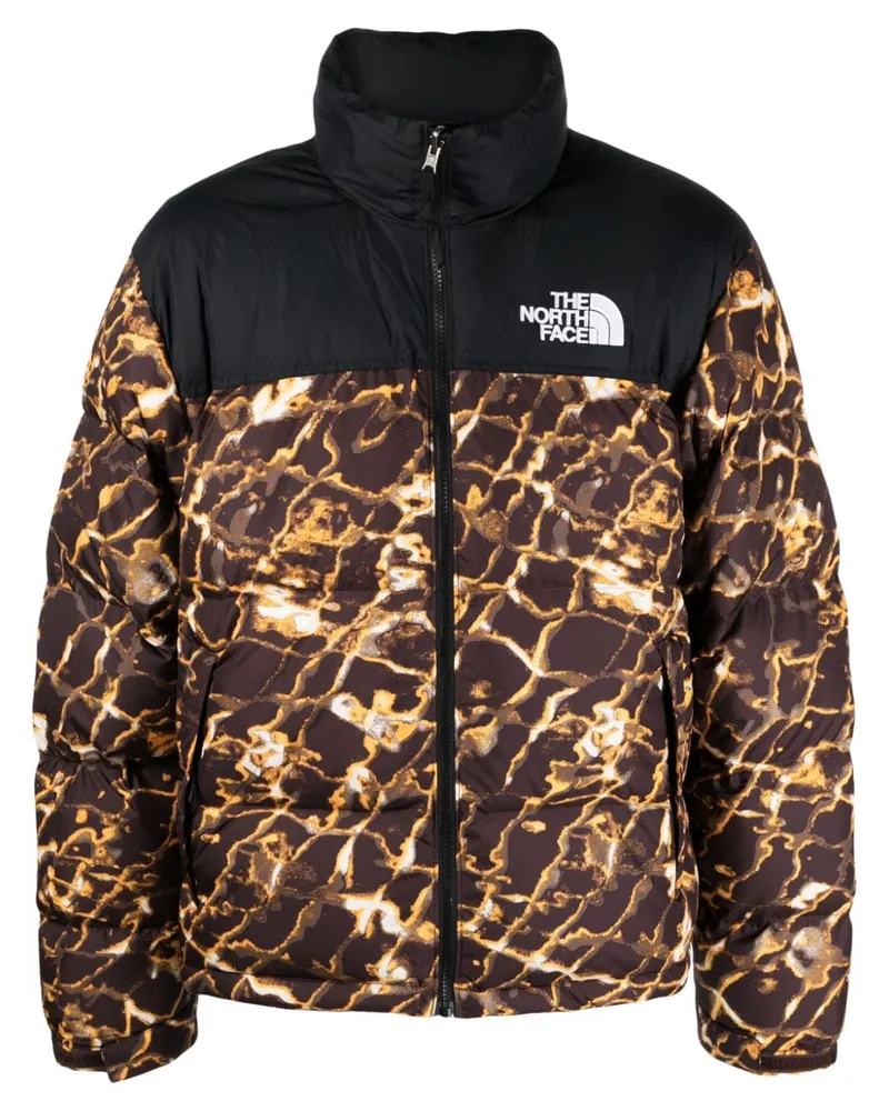 The North Face Gefütterte Jacke mit abstraktem Muster - Schwarz Schwarz