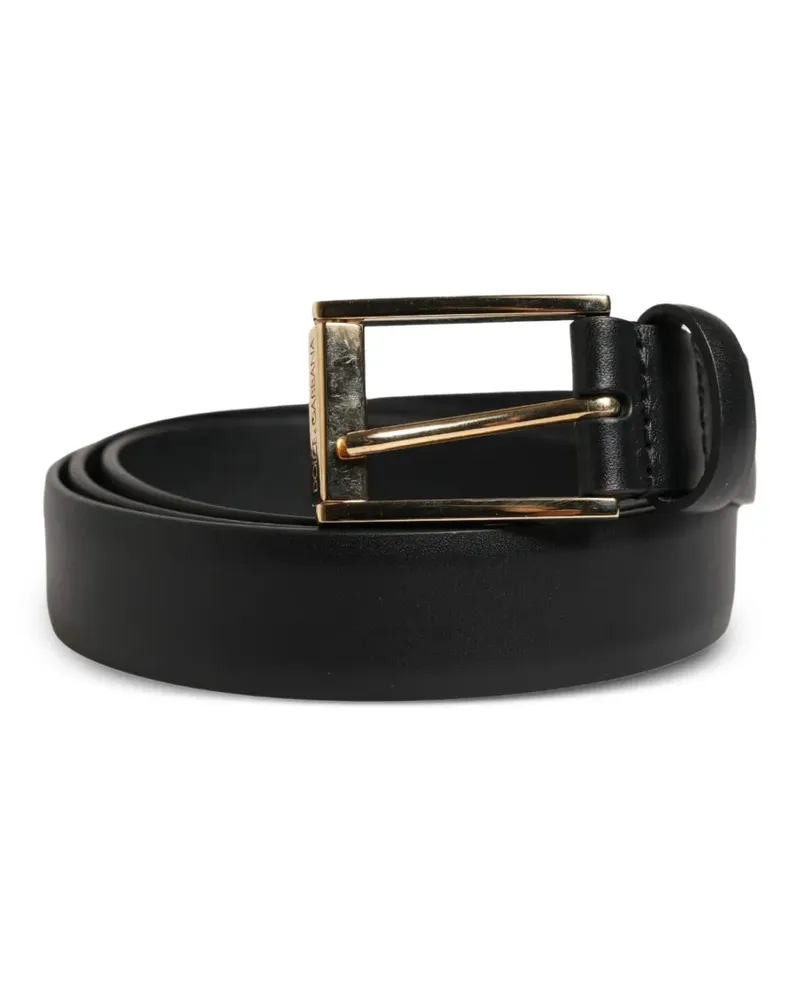 Dolce & Gabbana Schnallengürtel aus Leder - Schwarz Schwarz