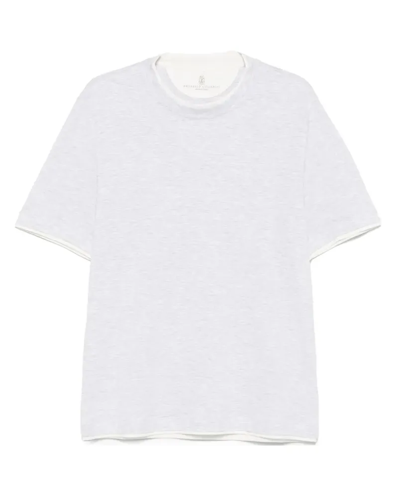 Brunello Cucinelli T-Shirt im Layering-Look - Grau Grau