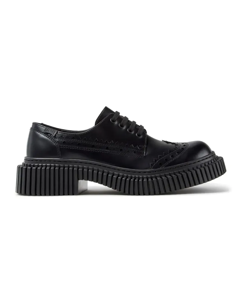 Camper Pix Loafer mit Budapestermuster - Schwarz Schwarz