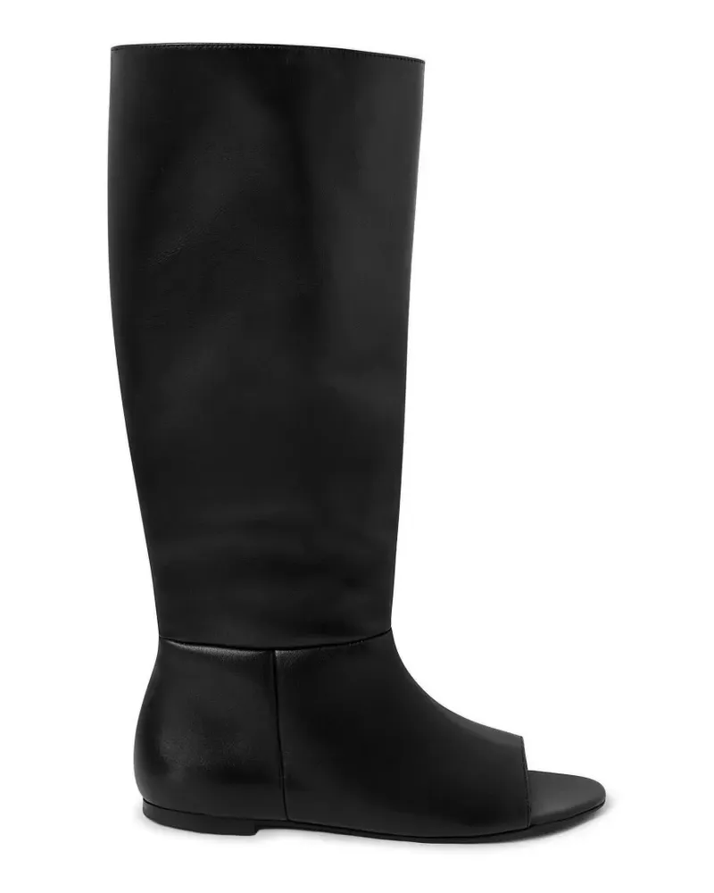 GIMAGUAS open-toe leather boots - Schwarz Schwarz