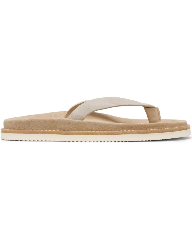Brunello Cucinelli Flip-Flops aus Wildleder - Nude Nude
