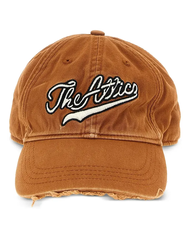 ATTICO Ausgefranster Hut mit Logo-Stickerei - Braun Braun
