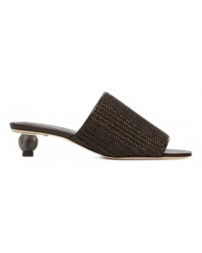 Max Mara woven-texture heeled sandals - Braun Braun