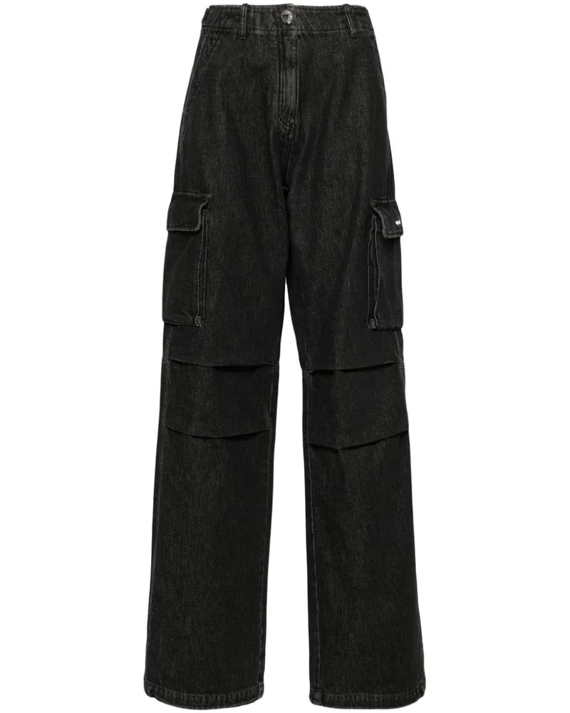 COPERNI Halbhohe Wide-Leg-Jeans - Schwarz Schwarz