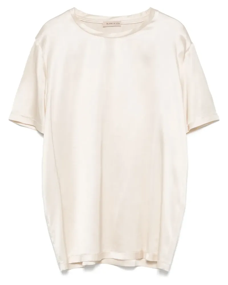 Blanca T-Shirt aus Satin - Nude Nude