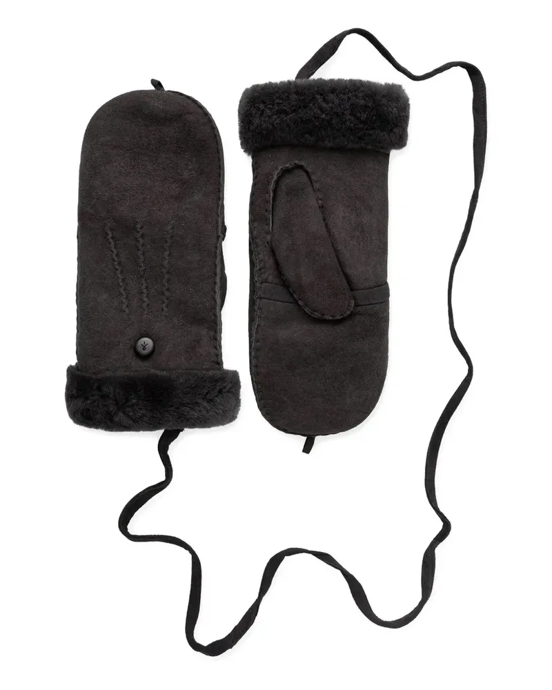 EMU Fäustlinge mit Pelzbesatz - Grau Grau