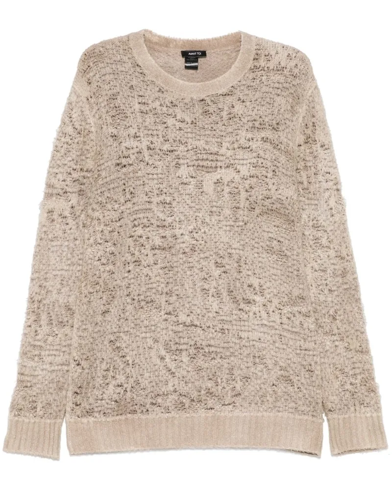 Avant Toi Pullover mit Jacquard - Nude Nude