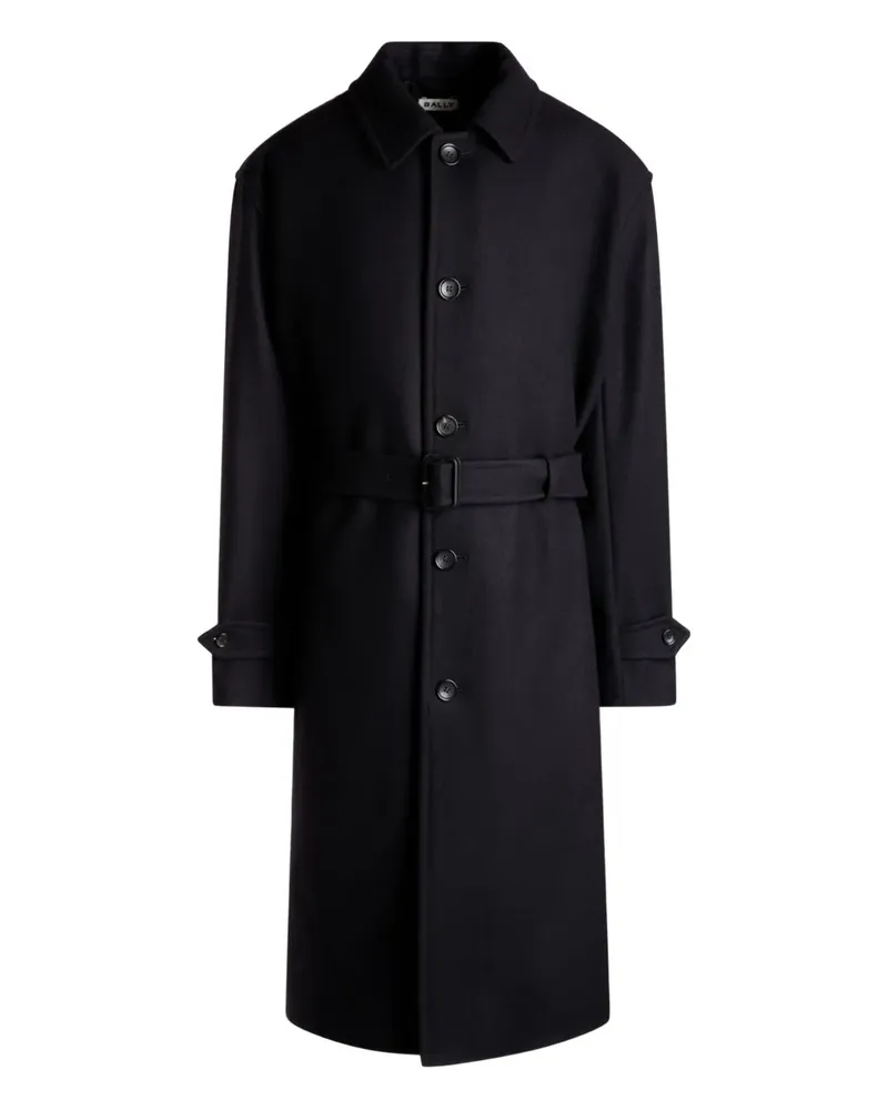 Bally Mantel mit Gürtel - Schwarz Schwarz