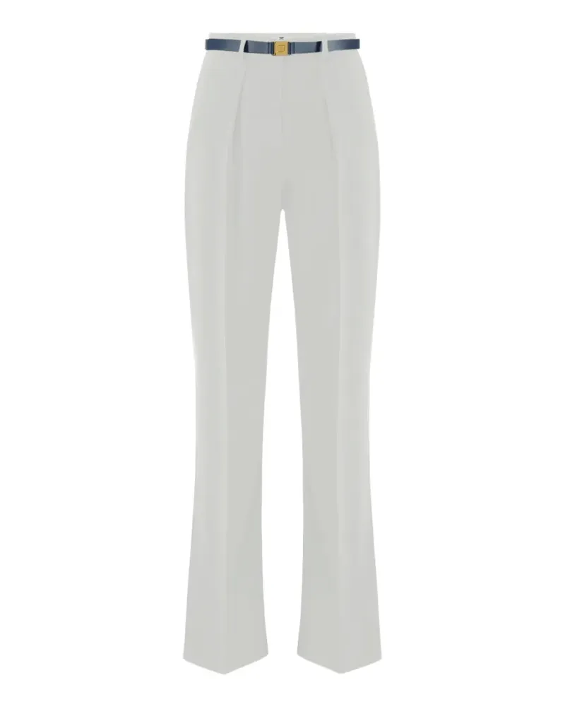 Elisabetta Franchi Hose mit Gürtel - Nude Nude