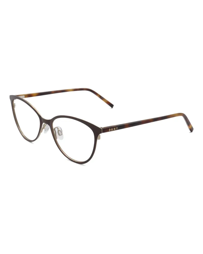 DKNY Cat-Eye-Brille in Schildpattoptik - Braun Braun