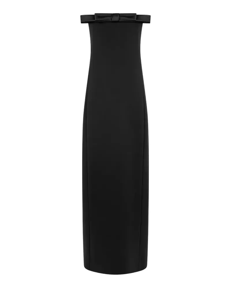 Tom Ford bow-detail strapless maxi dress - Schwarz Schwarz