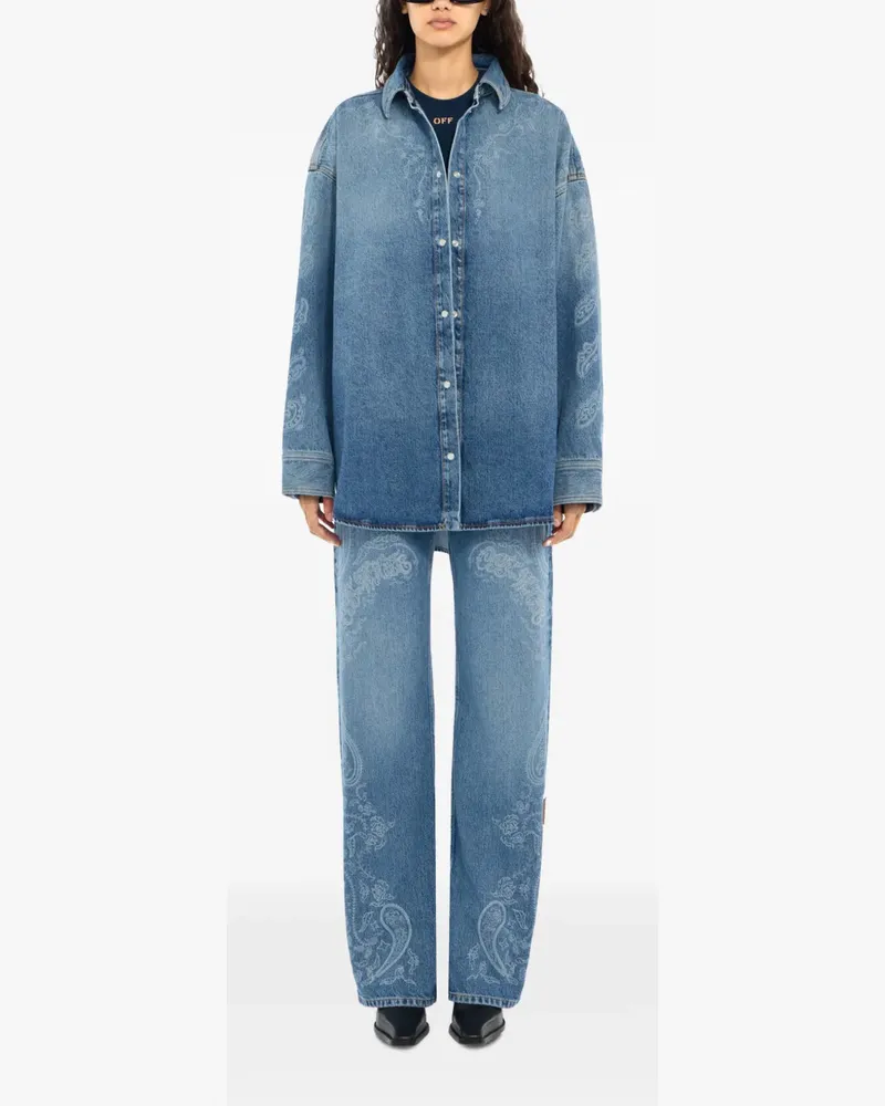 OFF-WHITE Susy Jeans mit Paisleymuster - Blau Blau
