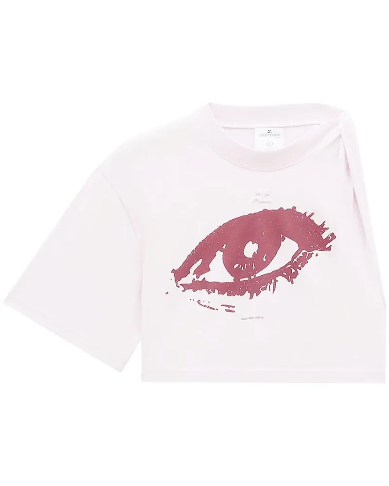 Courrèges T-Shirt mit einem Ärmel - Rosa Rosa