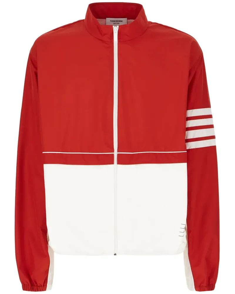 Thom Browne Ripstop-Windbreaker mit Streifen - Weiß Weiß