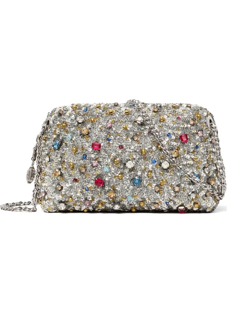 Tory Burch Fleming embellished cross body bag - Silber Silber
