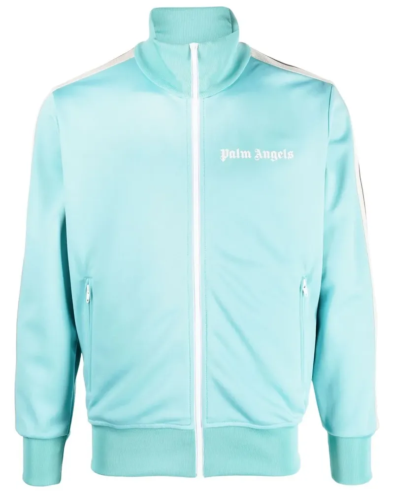Palm Angels Sportjacke mit Logo-Print - Blau Blau