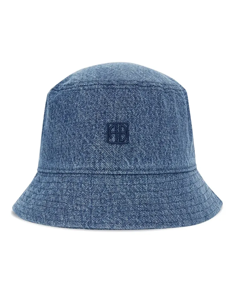 Anine Bing Shadow Blue Fischerhut mit Logo - Blau Blau
