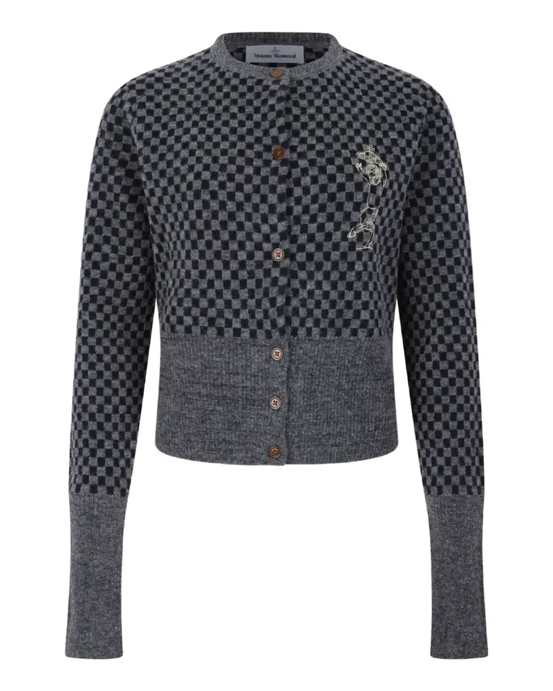 Vivienne Westwood Checkmate cardigan - Grau Grau