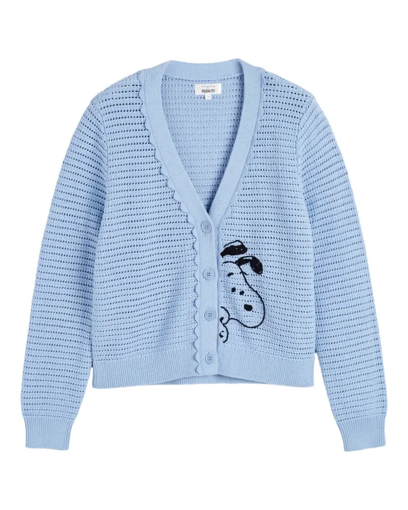 Chinti & Parker Gehäkelter Snoopy Cardigan - Blau Blau