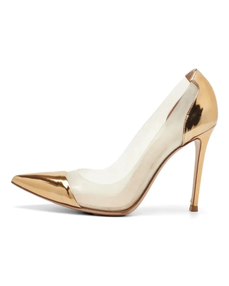 Gianvito Rossi Plexi pointed-toe pumps - Weiß Weiß