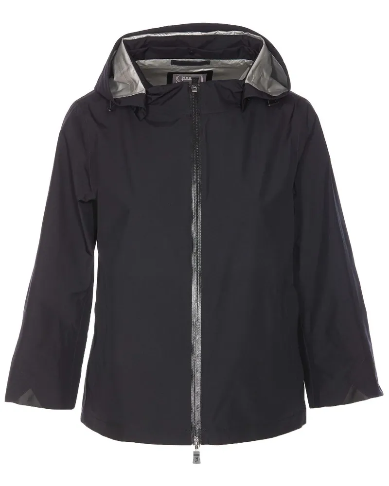 Herno Jacke mit Logo-Print - Schwarz Schwarz